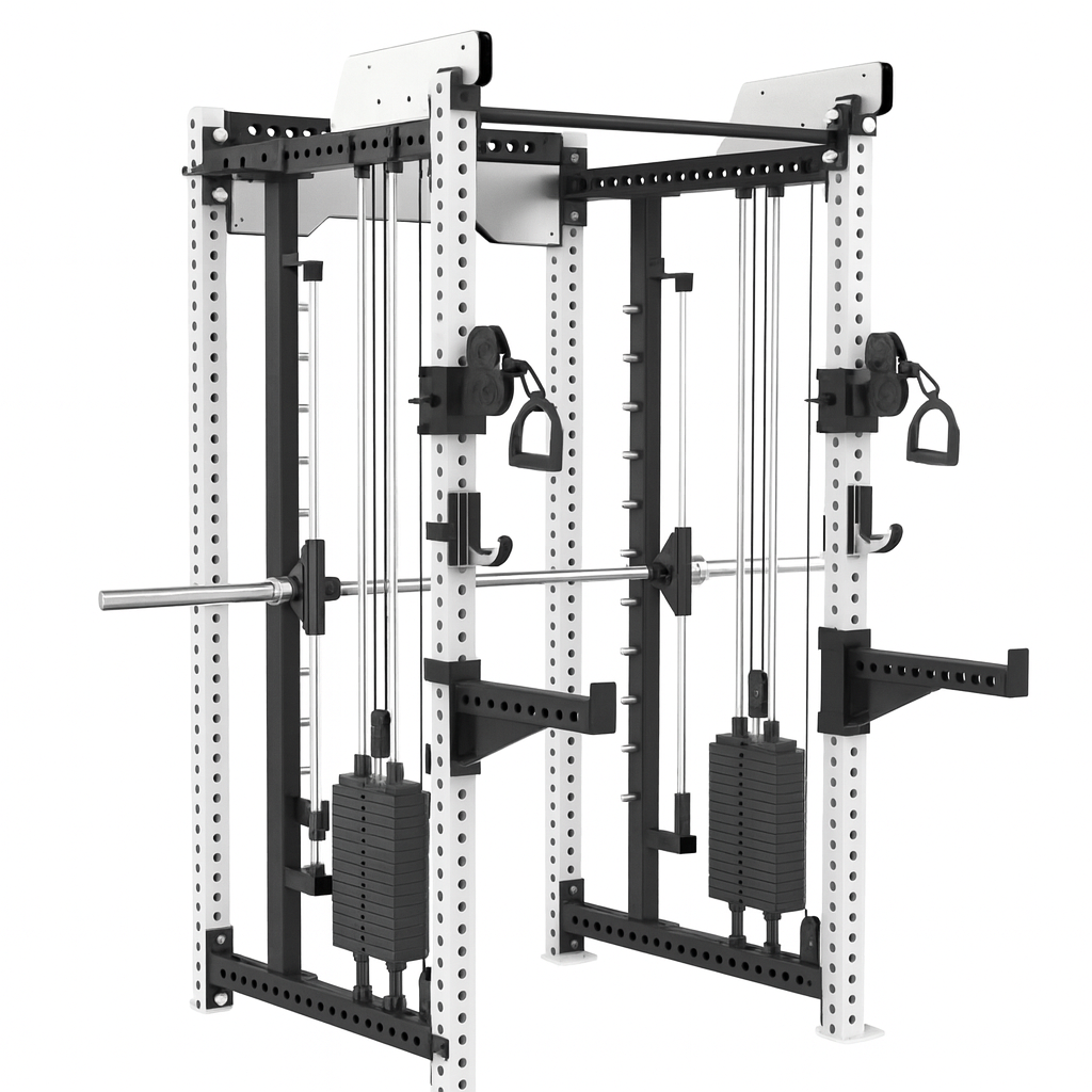 TitanForge Elite M9 Multi-Use Squat Rack with Dual Cable System
