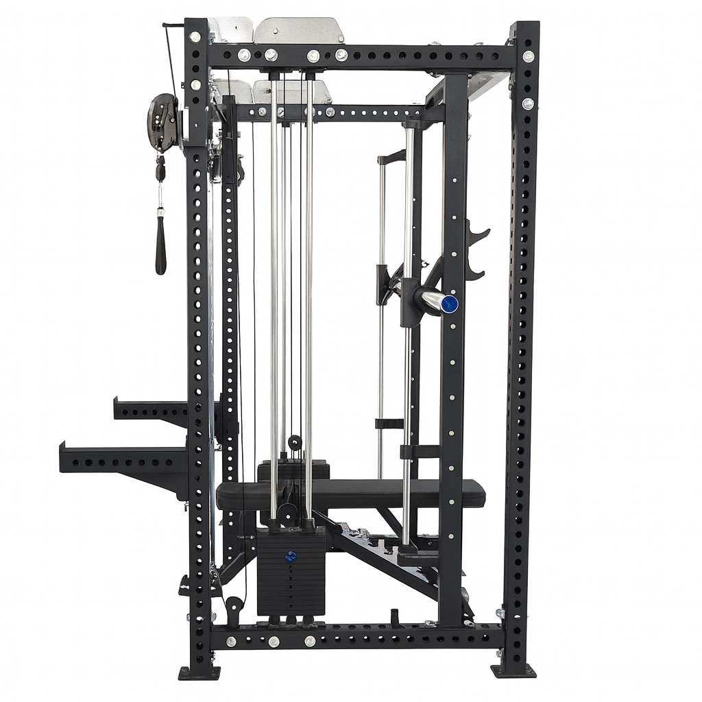 TitanForge Elite M9 Multi-Use Squat Rack with Dual Cable System