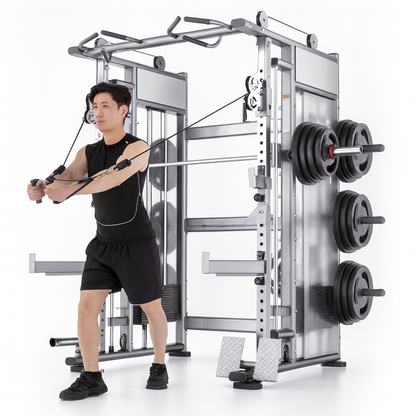 SteelTitan MX9000 All-In-One Multi-Use Squat Rack & Functional Trainer