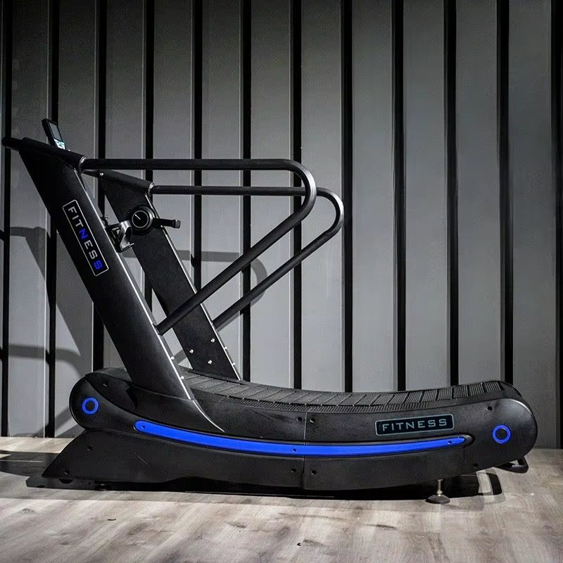 Fitness Gym Equipment Unpowered Air Runner Curved Treadmill Machine Unplugged Manual Treadmill for Compact Gym Setup