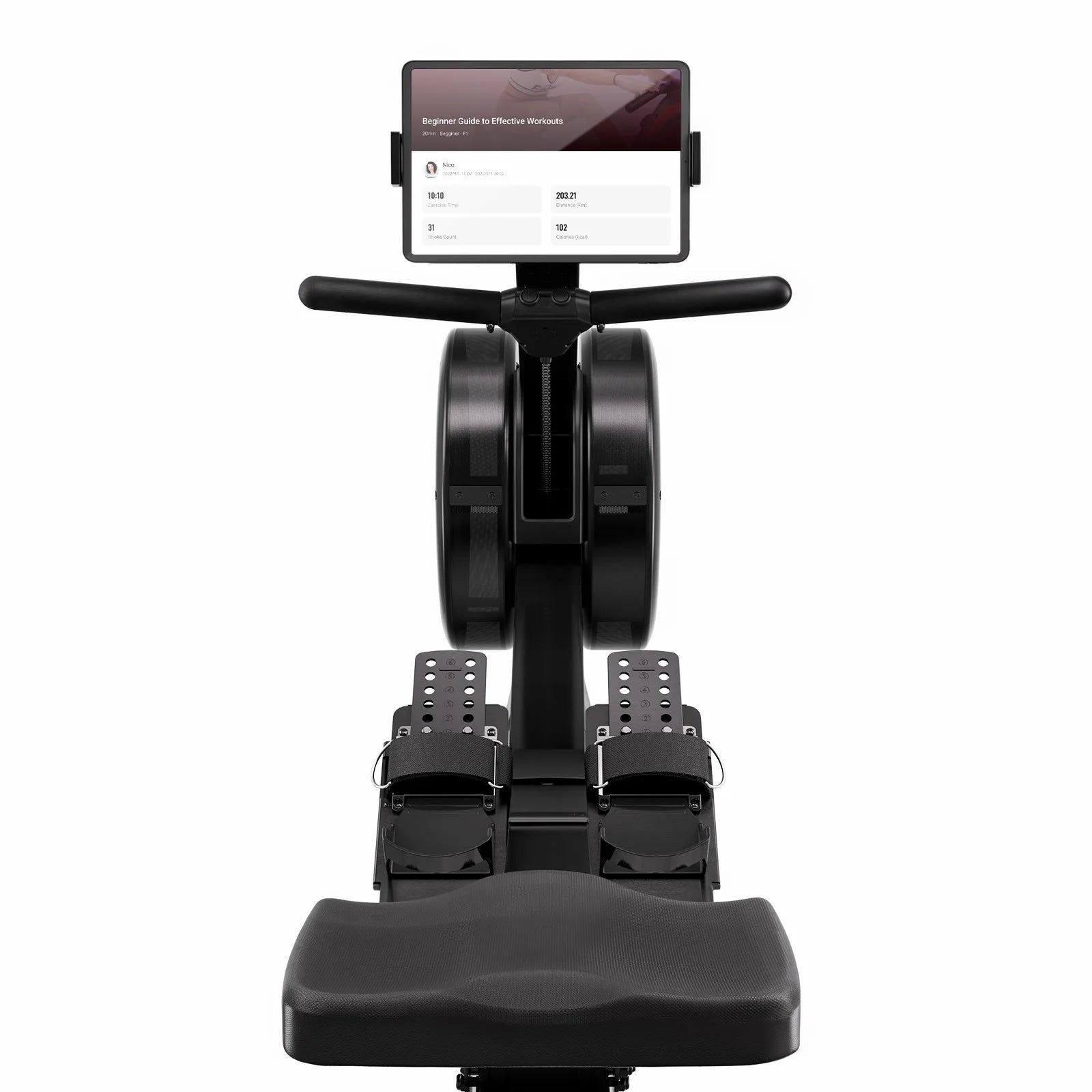 Dash Air Magnetic Rowing Machine for Home, Dual Air and Magnetic Resistance, APP Connectivity