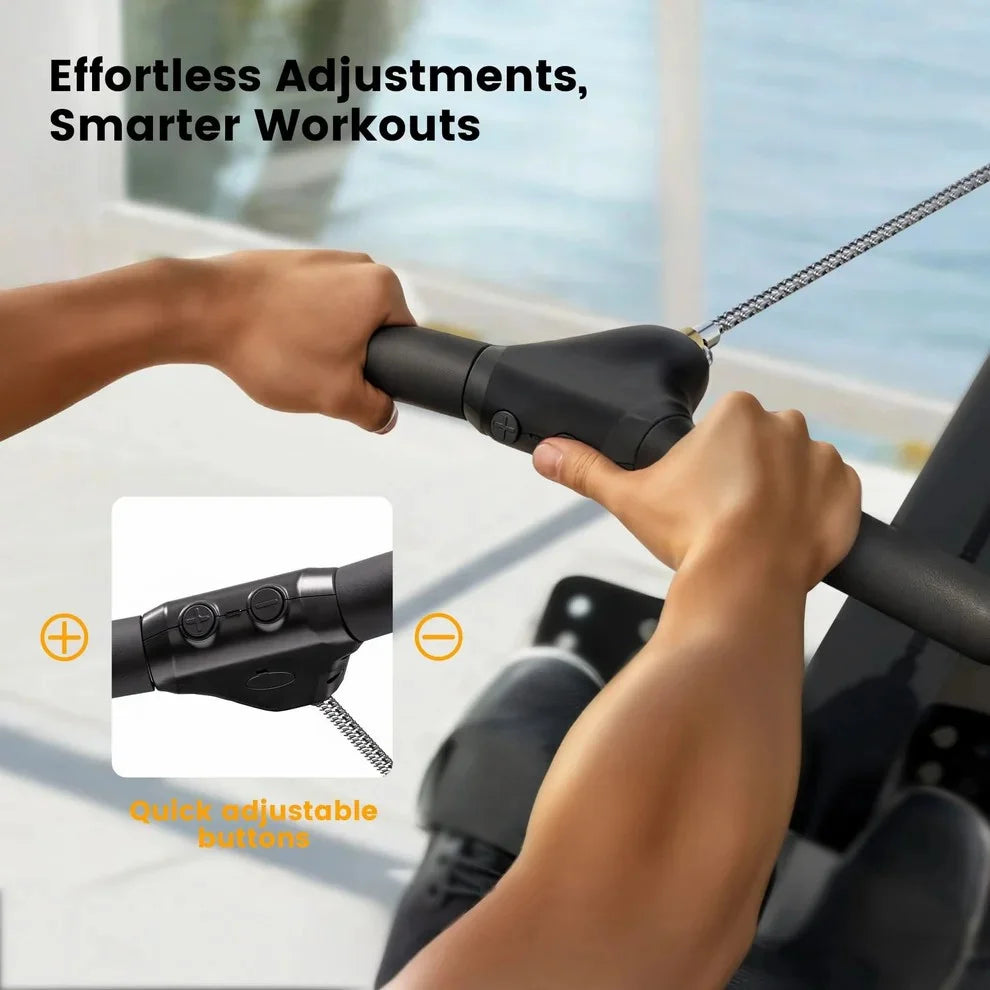 Dash Air Magnetic Rowing Machine for Home, Dual Air and Magnetic Resistance, APP Connectivity